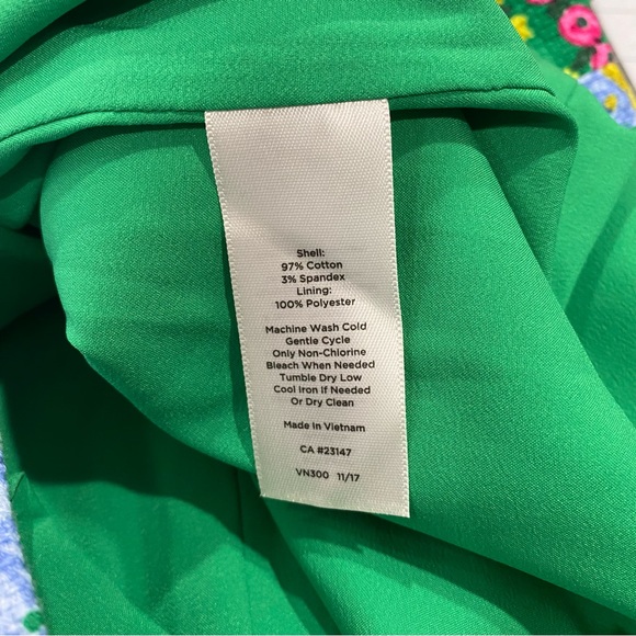 Talbot's Skirt Women's 6 Petite Green Modern Floral New Short Office Business - Picture 9 of 10